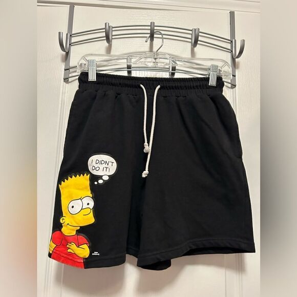 Forever 21 women’s drawstring Shorts The Simpsons graphic print Bart I didn’t do - Picture 14 of 15